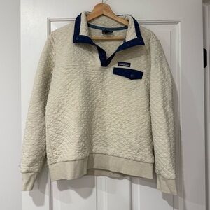 Patagonia Organic Cotton Top in Cream and Blue